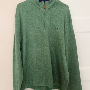 Crown & Ivy Green Zip-Up Sweater quarter zip